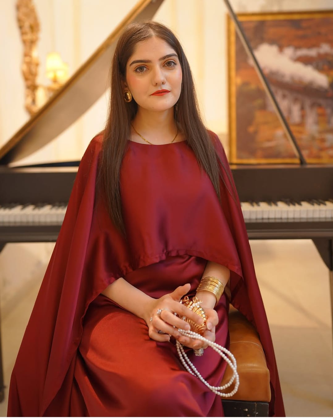 Cape Shawl Style Maxi 2-Piece