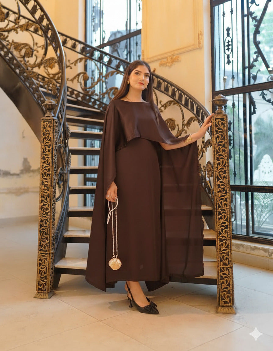 Cape Shawl Style Maxi 2-Piece